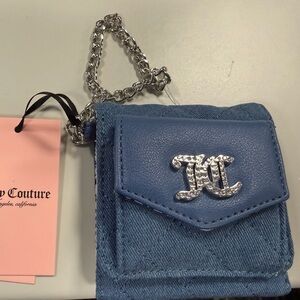 Juicy Couture Denim Blue Quilted Wallet